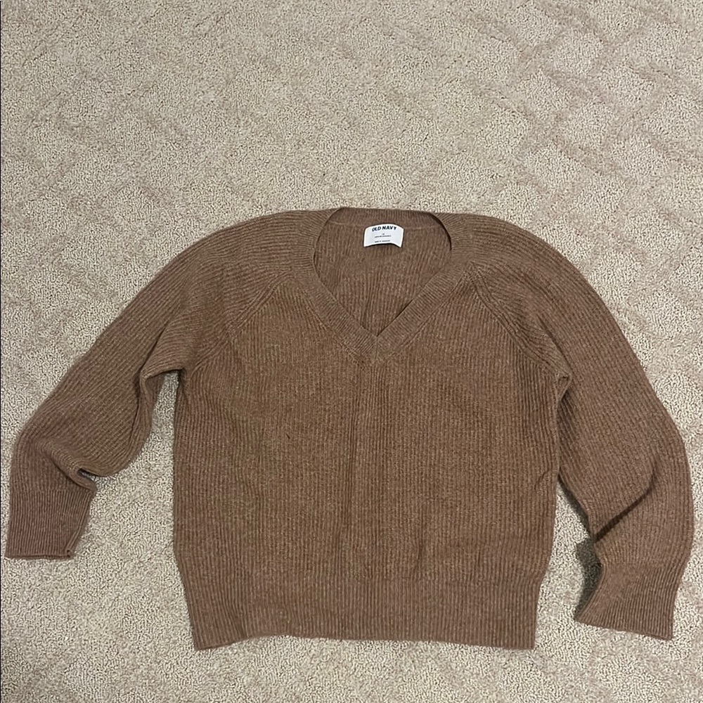 Old Navy Brown V- Neck Sweater
